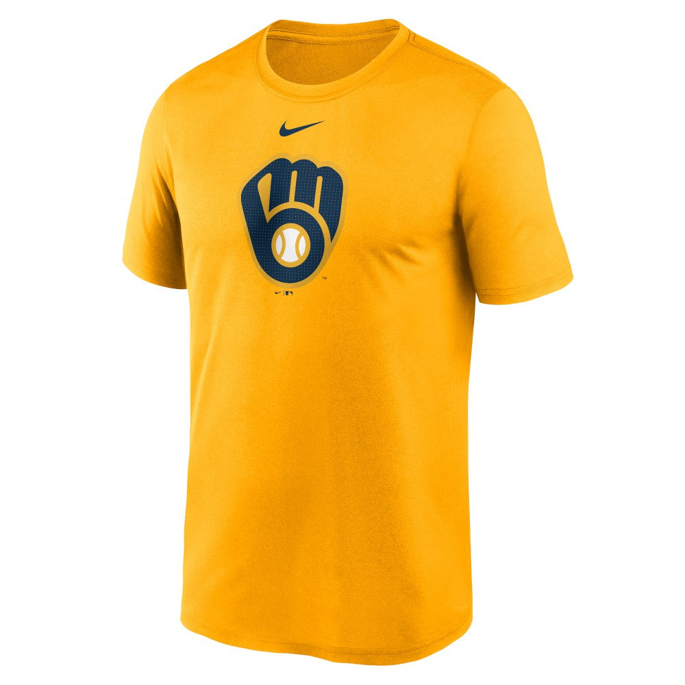 Milwaukee Brewers Nike Legend Fuse Large Logo Dri-FIT T-Shirt - Gold T-shirts