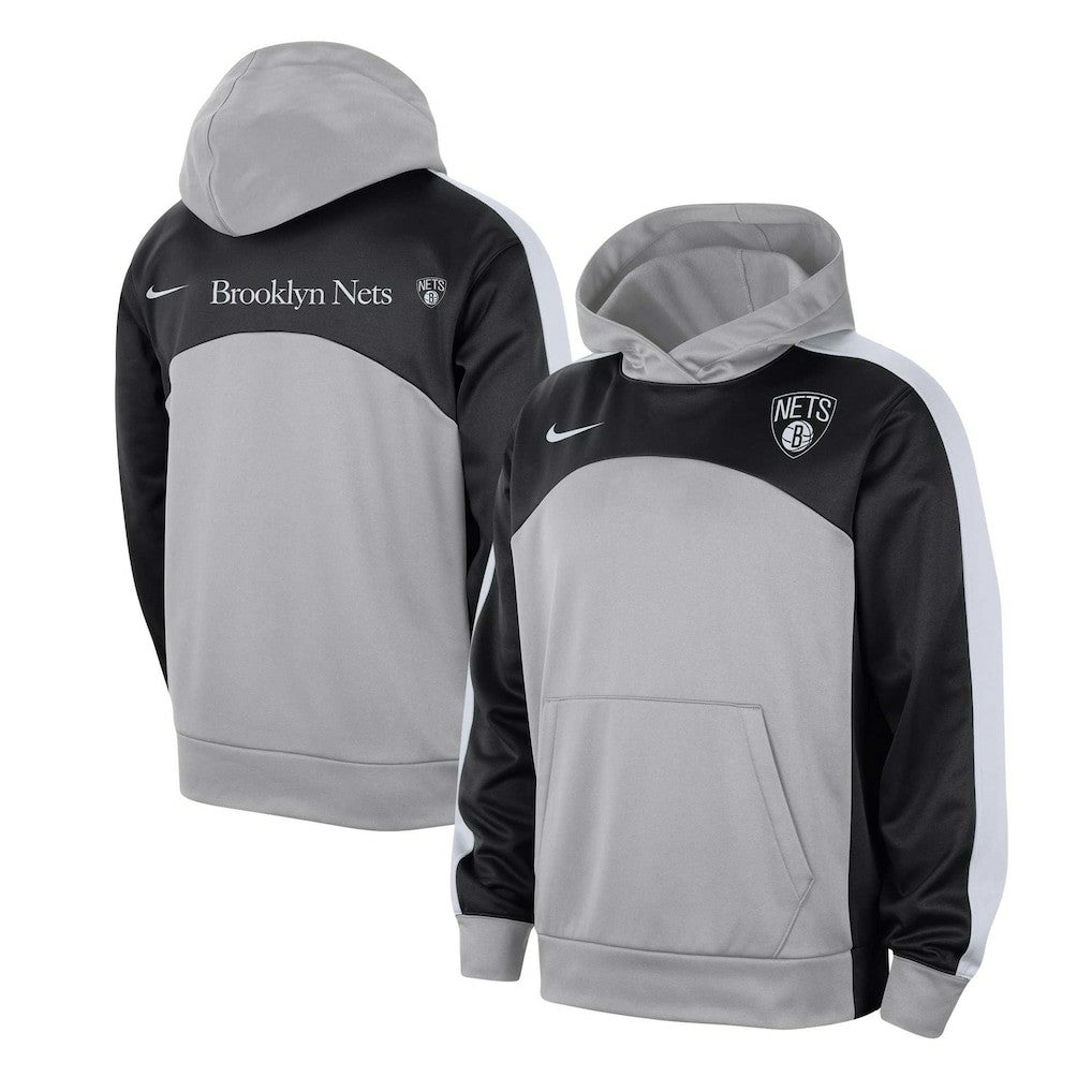 Brooklyn Nets Authentic Starting Five Force Performance Pullover Hoodie Silver/Black
