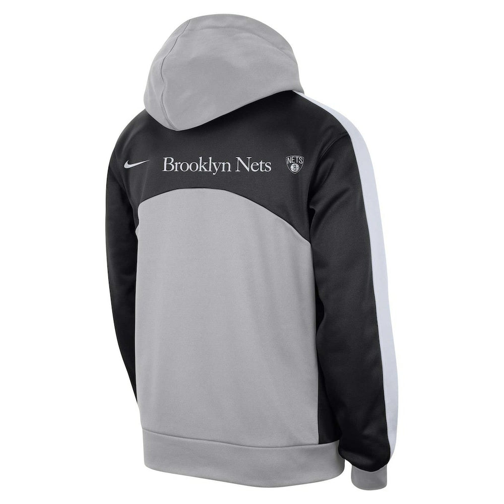 Brooklyn Nets Authentic Starting Five Force Performance Pullover Hoodie Silver/Black