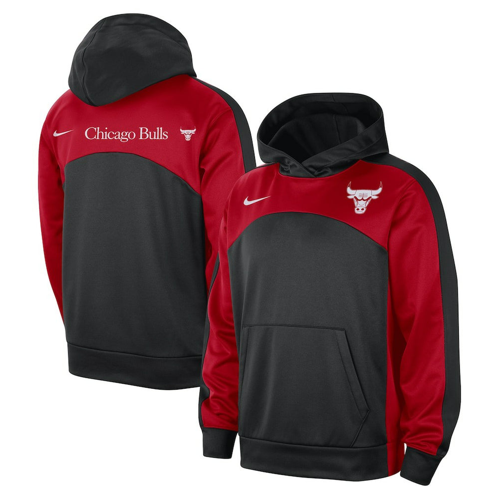 Chicago Bulls Authentic Starting Five Force Performance Pullover Hoodie Black/Red