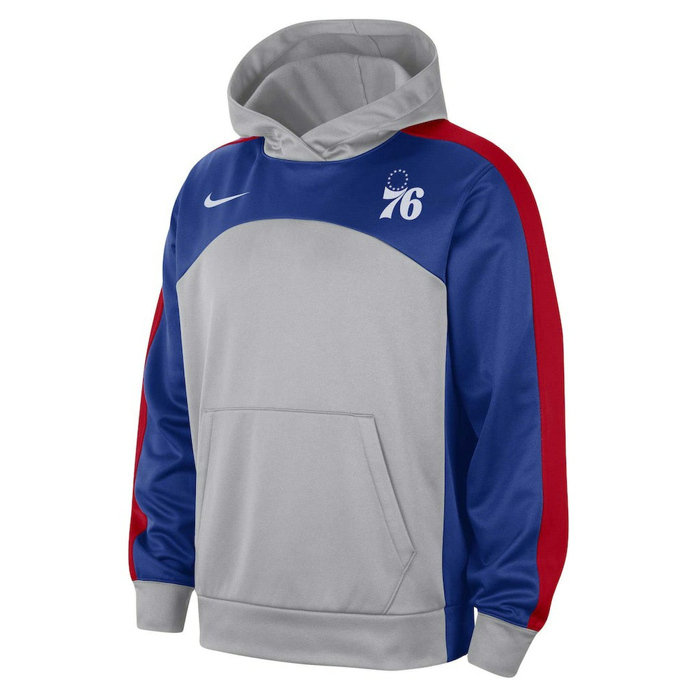 Philadelphia 76ers Authentic Starting Five Force Performance Pullover Hoodie Gray/Royal