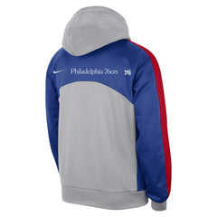 Philadelphia 76ers Authentic Starting Five Force Performance Pullover Hoodie Gray/Royal