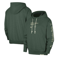 Milwaukee Bucks Authentic Performance Pullover Hoodie Hunter Green