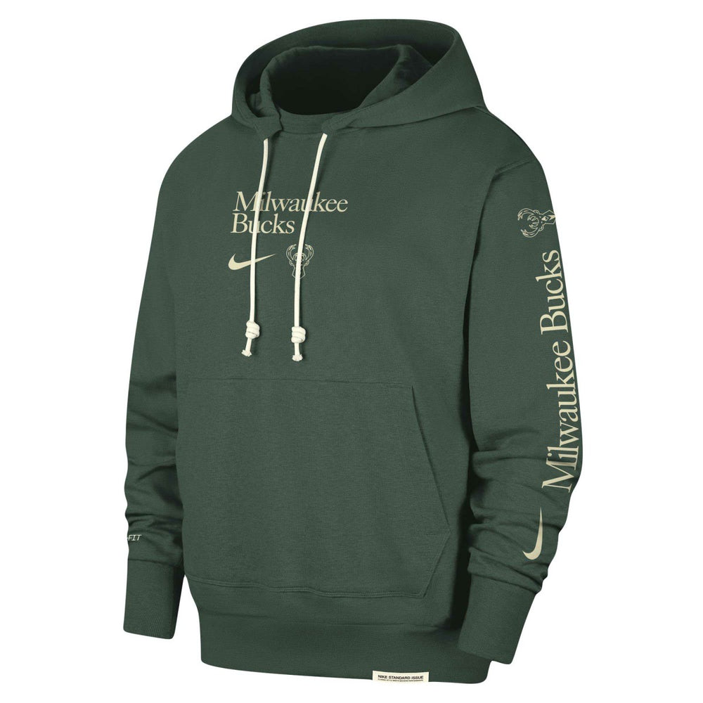 Milwaukee Bucks Authentic Performance Pullover Hoodie Hunter Green