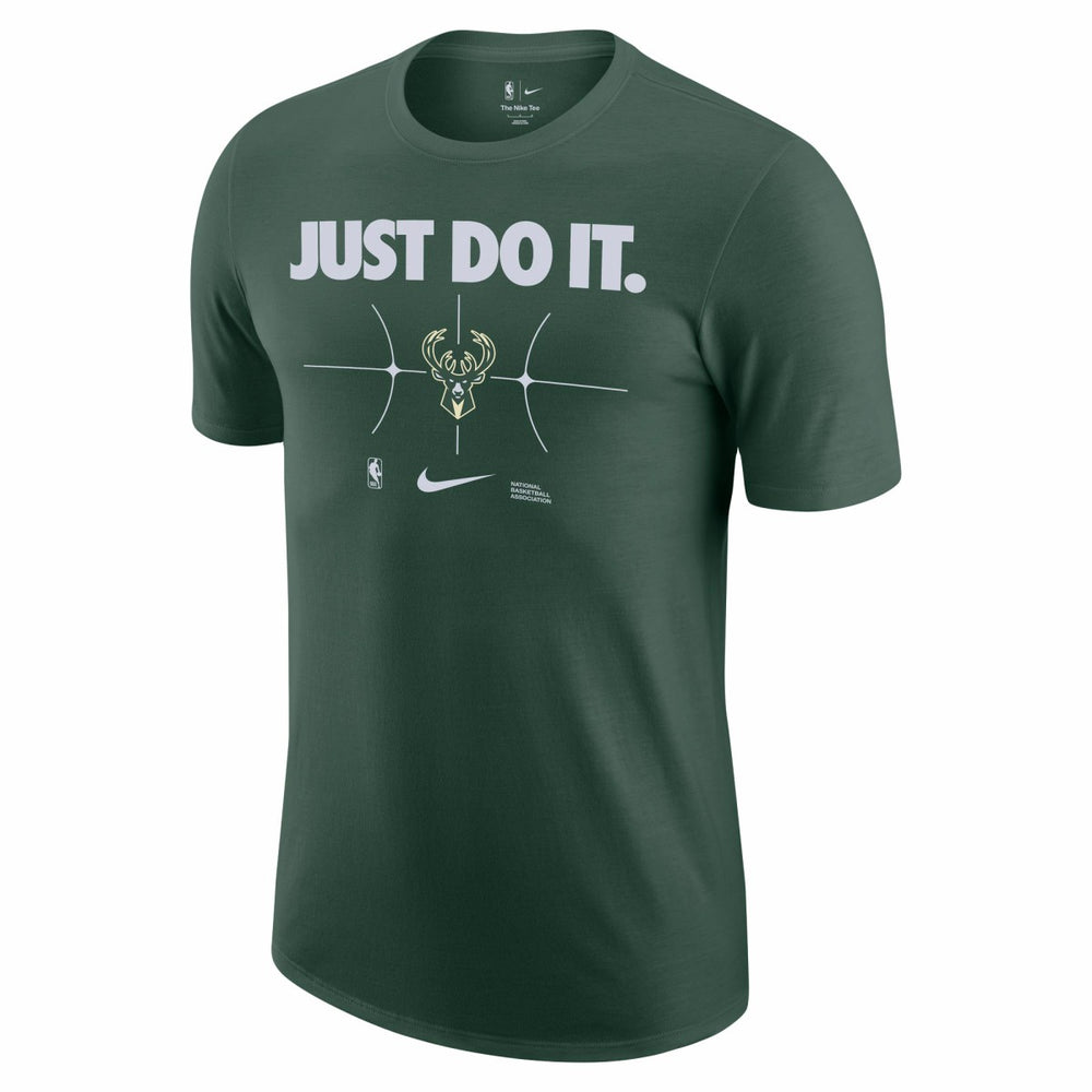Milwaukee Bucks Just Do It T-Shirt Hunter Green