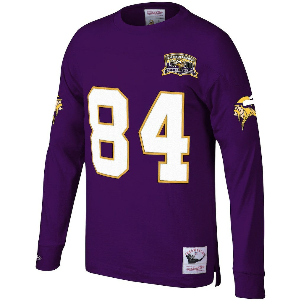 Randy Moss Minnesota Vikings Big & Tall Retired Player Name & Number Long Sleeve Top Purple