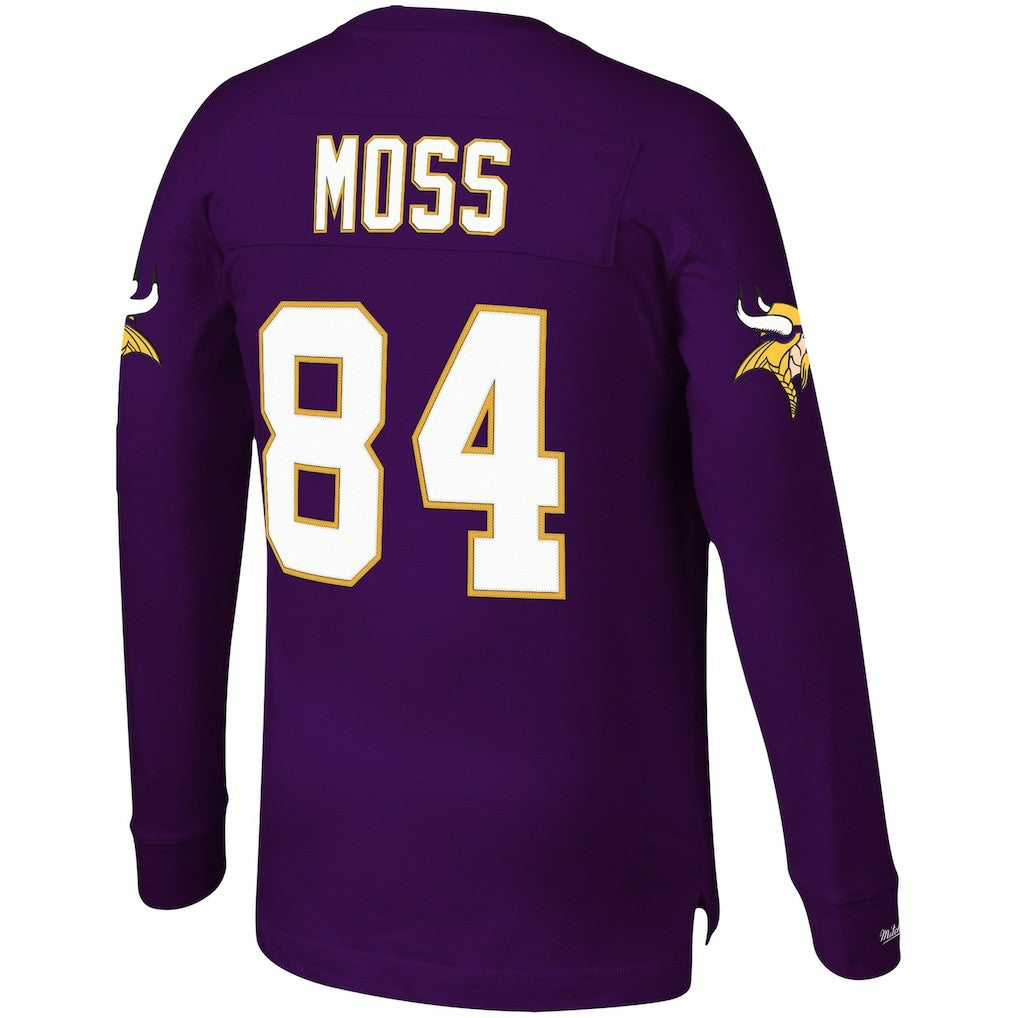Randy Moss Minnesota Vikings Big & Tall Retired Player Name & Number Long Sleeve Top Purple