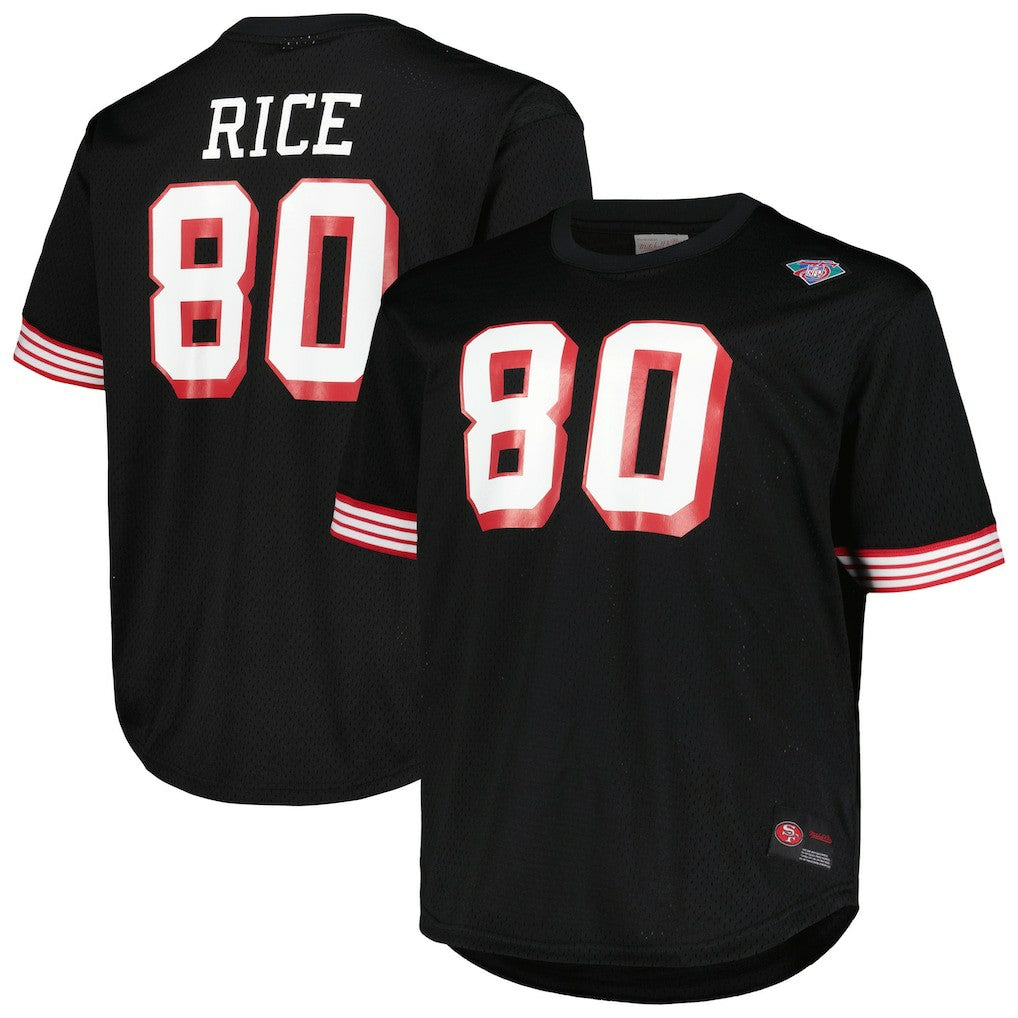 Jerry Rice San Francisco 49ers Big & Tall Mesh Player Name & Number Top Black