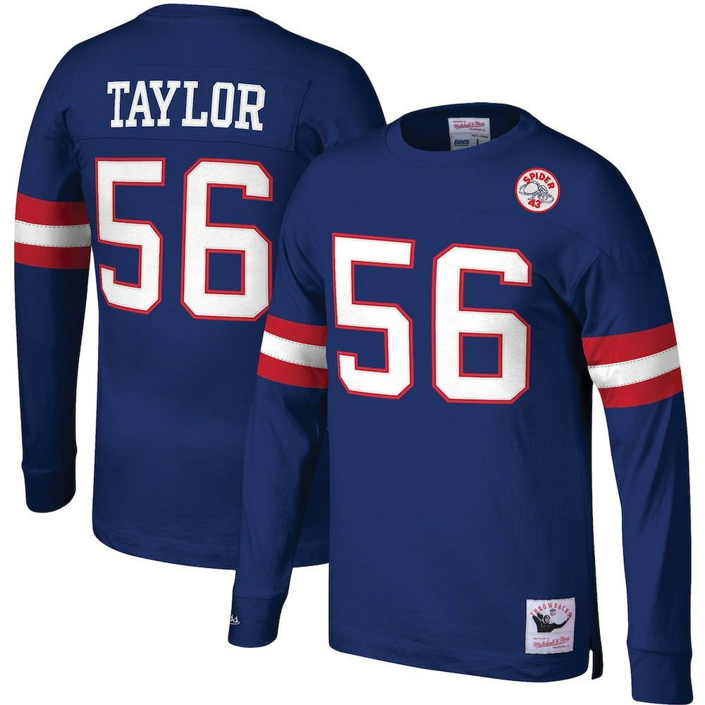 Lawrence Taylor New York Giants Big & Tall Cut & Sew Player Name & Number Long Sleeve T-Shirt Royal