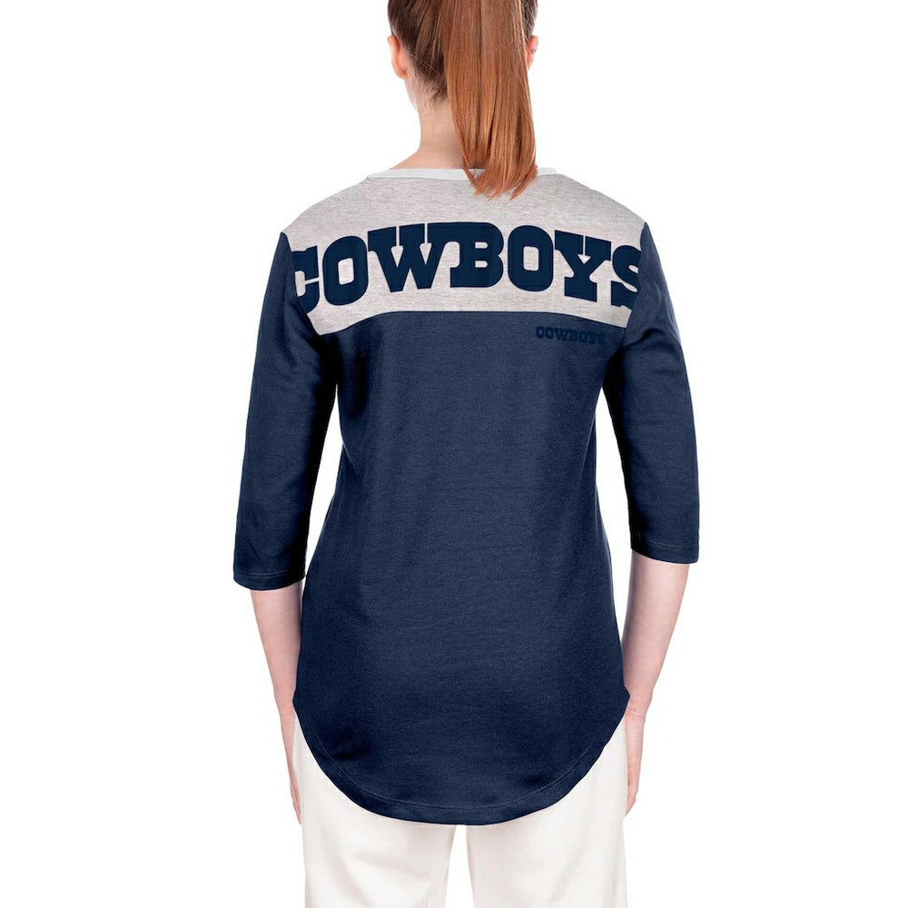 Dallas Cowboys New Era Women's 3/4 Sleeve T-Shirt Navy