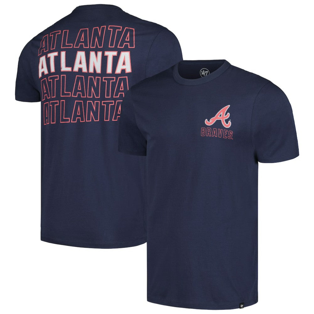 Atlanta Braves '47 Hang Back Franklin T-Shirt - Navy T-shirts
