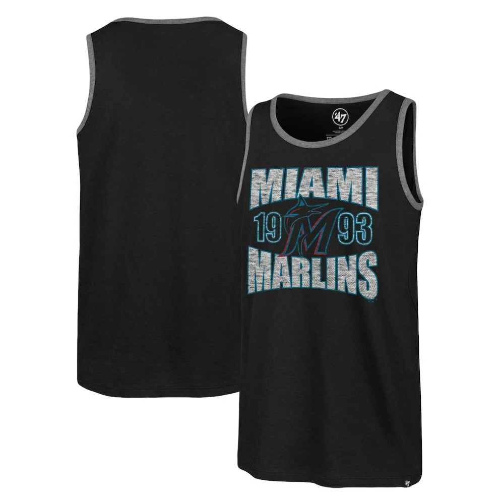 Miami Marlins '47 Upload Franklin Tank Top - Black Tanks