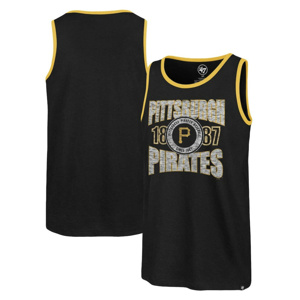 Pittsburgh Pirates '47 Upload Franklin Tank Top - Black Tanks
