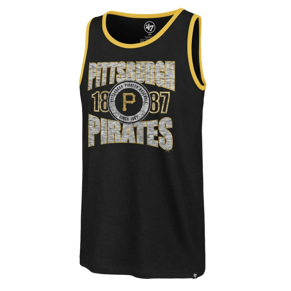 Pittsburgh Pirates '47 Upload Franklin Tank Top - Black Tanks