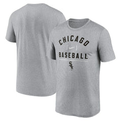 Chicago White Sox Nike Arch Baseball Stack Performance T-Shirt - Heather Charcoal T-shirts