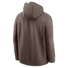 New York Mets Nike Statement Pullover Hoodie - Light Brown Hoodies
