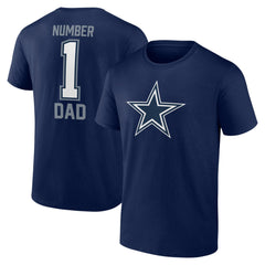 Dallas Cowboys Father's Day #1 Dad T-Shirt Navy