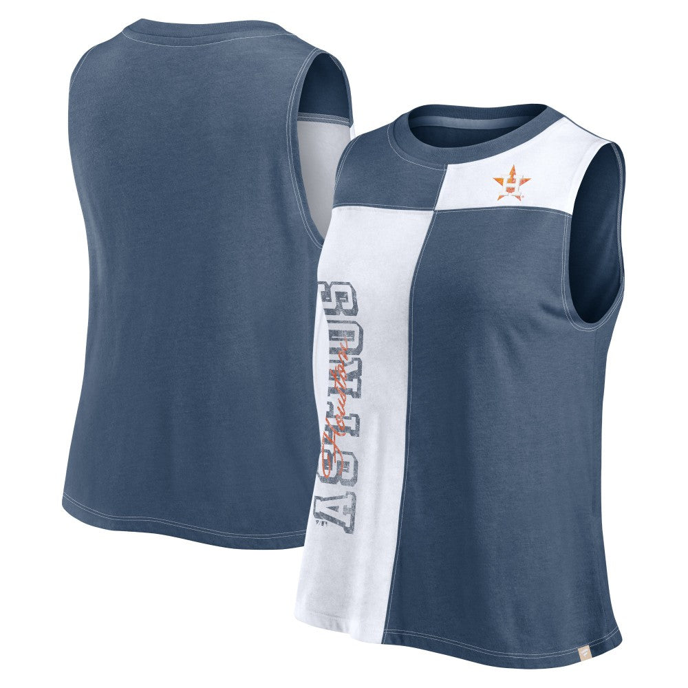 Houston Astros Fanatics Women's Color-Block Tank Top - Navy/White Tanks