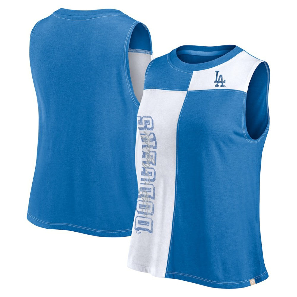Los Angeles Dodgers Fanatics Women's Color-Block Tank Top - Royal/White Tanks
