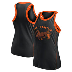 San Francisco Giants Fanatics Women's Tailsweep Fashion Racerback Rhinestone Tank Top - Black Tanks
