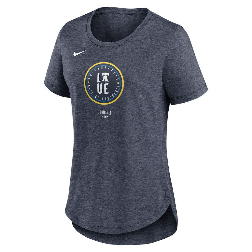 Philadelphia Phillies Nike Women's 2024 City Connect Tri-Blend T-Shirt - Navy T-shirts
