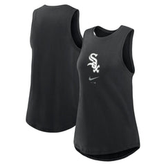 Chicago White Sox Nike Women's Legacy Icon High Neck Dri-FIT Tank Top - Black Tanks