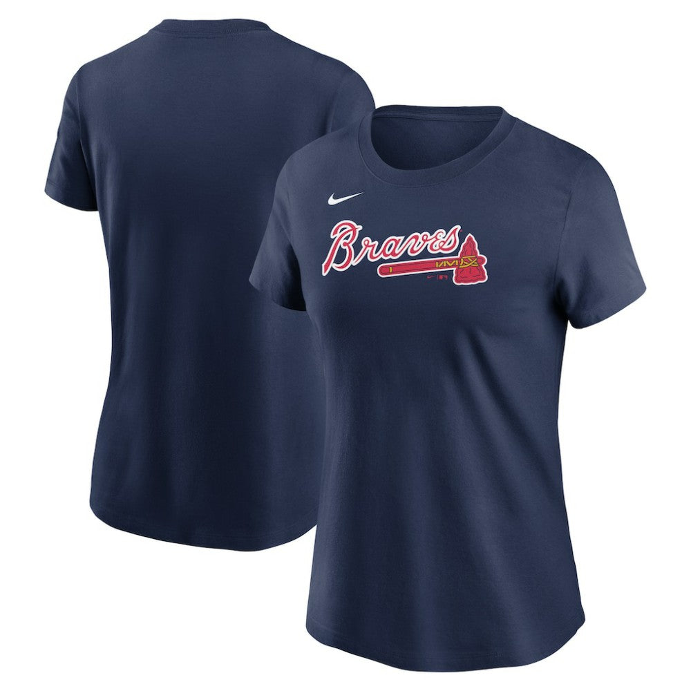 Atlanta Braves Nike Women's Wordmark T-Shirt - Navy T-shirts