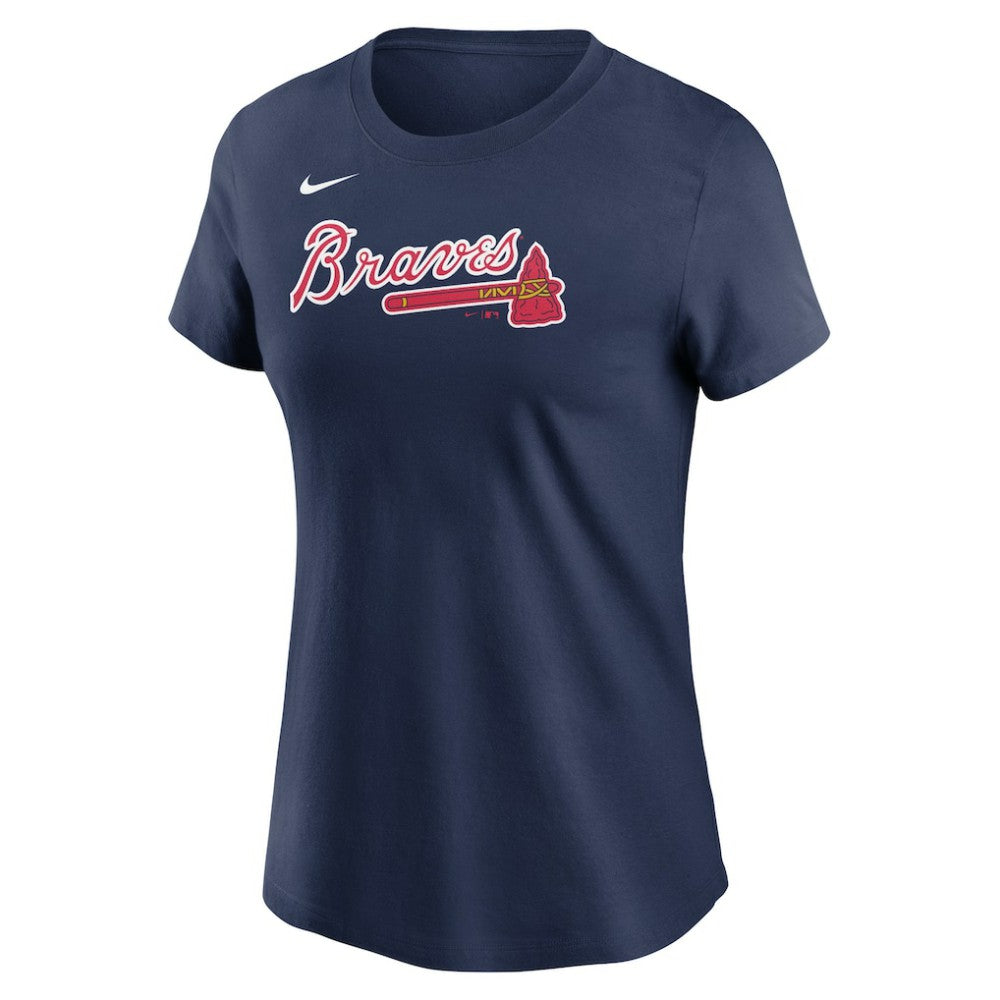 Atlanta Braves Nike Women's Wordmark T-Shirt - Navy T-shirts