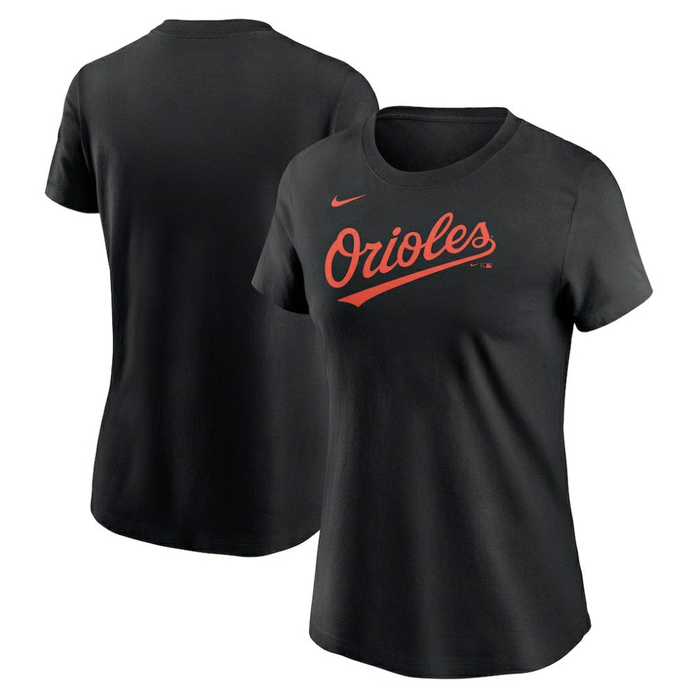 Baltimore Orioles Nike Women's Wordmark T-Shirt - Black T-shirts