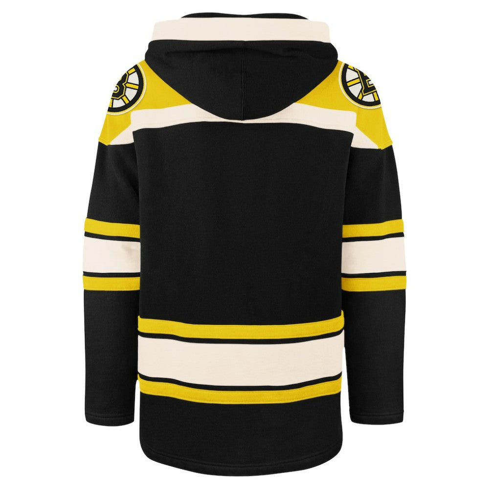 NHL Boston Bruins '47 100th Anniversary Superior Lacer Pullover Hoodie - Black