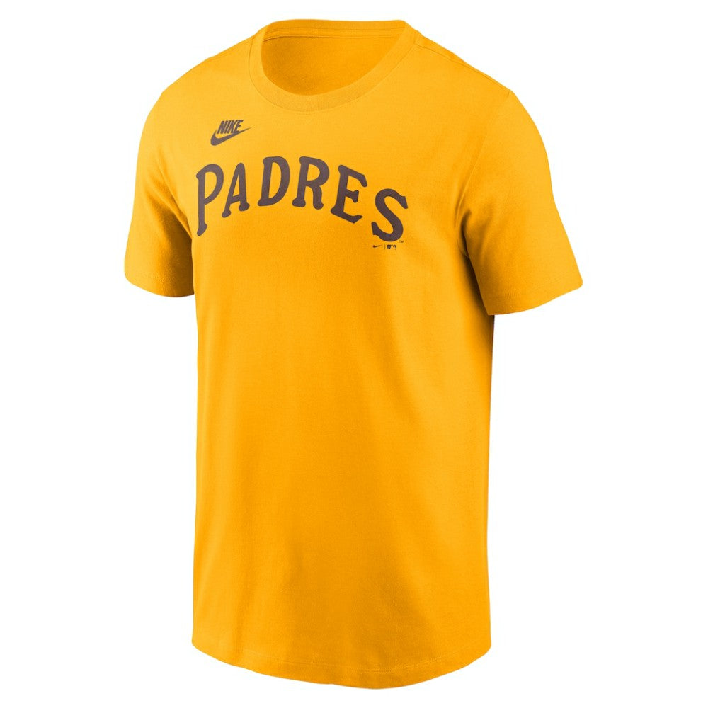 San Diego Padres Nike Cooperstown Collection Wordmark T-Shirt - Gold T-shirts