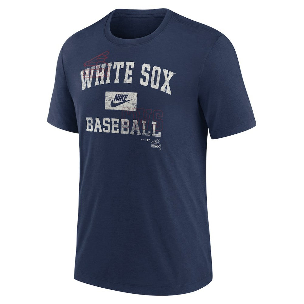 Chicago White Sox Nike Cooperstown Collection Arch Tri-Blend T-Shirt - Navy T-shirts