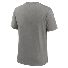 Milwaukee Brewers Nike Cooperstown Collection Local Stack Tri-Blend T-Shirt - Heather Charcoal T-shirts