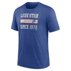 Texas Rangers Nike Cooperstown Collection Local Stack Tri-Blend T-Shirt - Heather Royal T-shirts