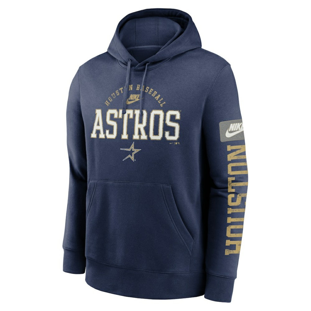 Houston Astros Nike Cooperstown Collection Splitter Club Fleece Pullover Hoodie - Navy Hoodies