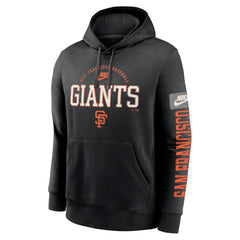 San Francisco Giants Nike Cooperstown Collection Splitter Club Fleece Pullover Hoodie - Black Hoodies