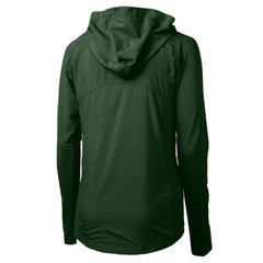 Philadelphia Eagles Cutter & Buck Women's Gridiron Classics Logo Adapt Eco Knit Hybrid Recycled Full-Zip Hoodie Hunter Green