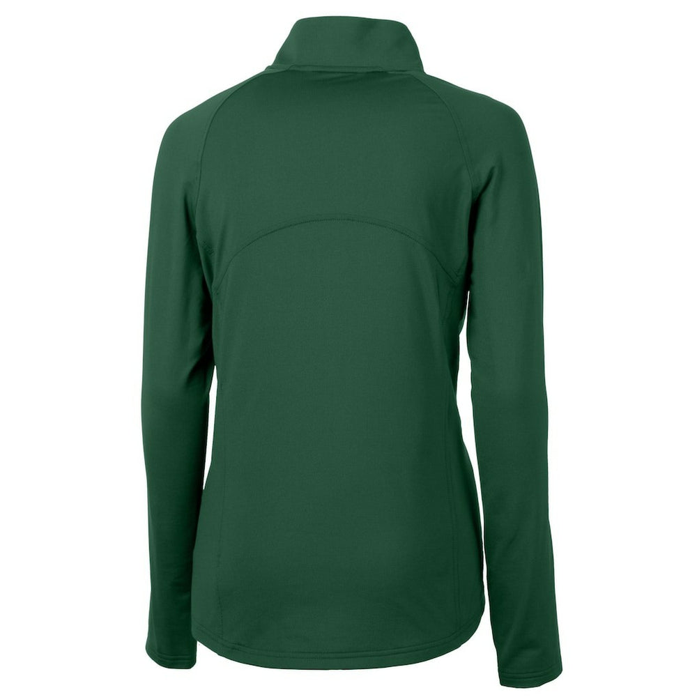 Philadelphia Eagles Cutter & Buck Women's Gridiron Classics Logo Adapt Eco Knit Stretch Recycled Half-Zip Pullover Top Green