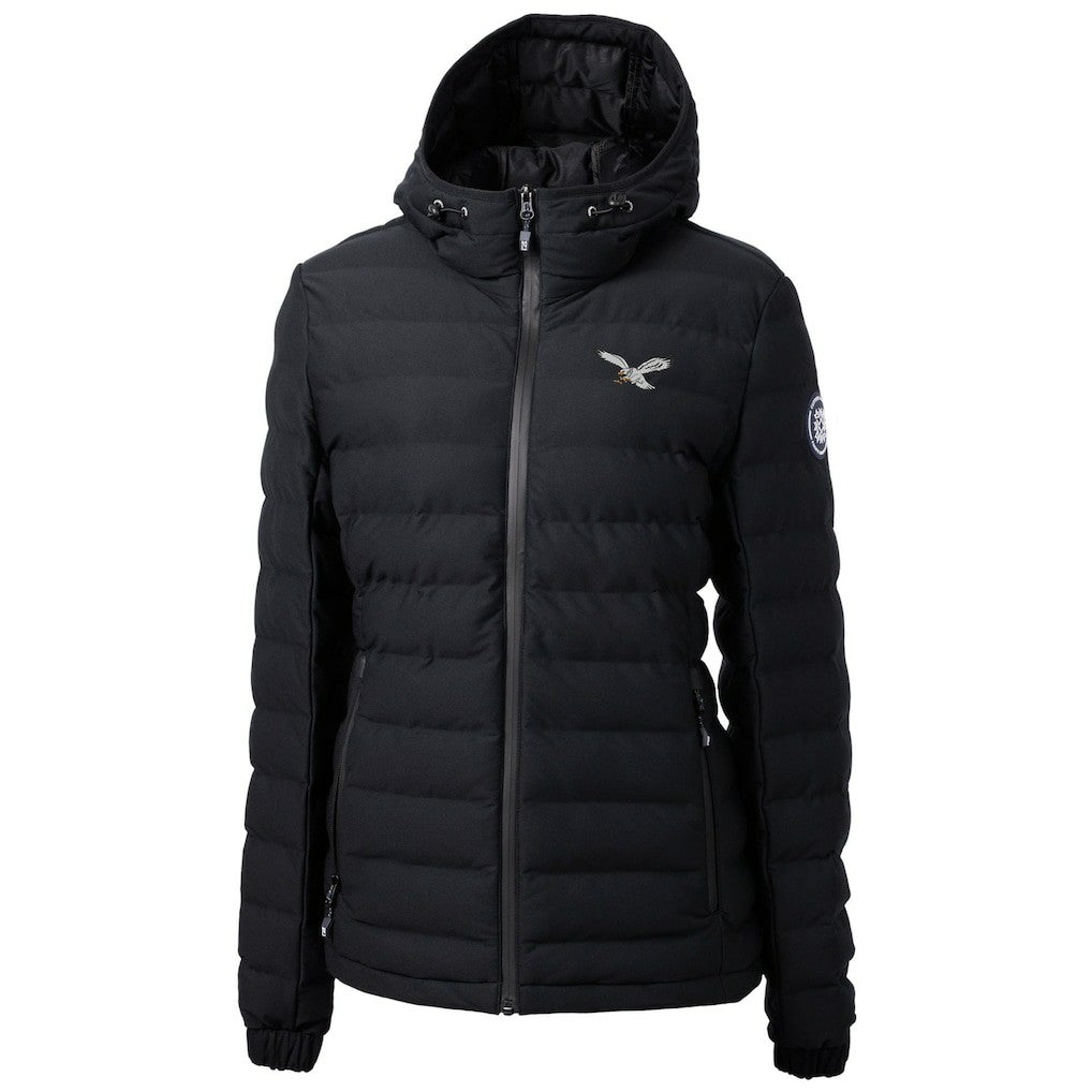 Philadelphia Eagles Cutter & Buck Women's Gridiron Classics Logo Mission Ridge Repreve Eco Insulated Full-Zip Puffer Jacket Black