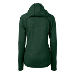 Philadelphia Eagles Cutter & Buck Women's Gridiron Classics Logo Mainsail Sweater-Knit Full-Zip Hoodie Green