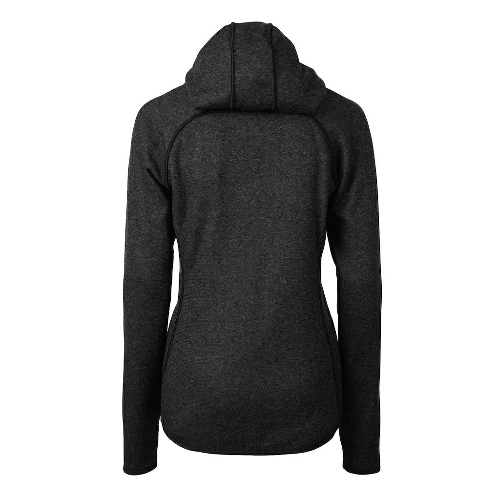 Philadelphia Eagles Cutter & Buck Women's Gridiron Classics Logo Mainsail Sweater-Knit Full-Zip Hoodie Heather Charcoal