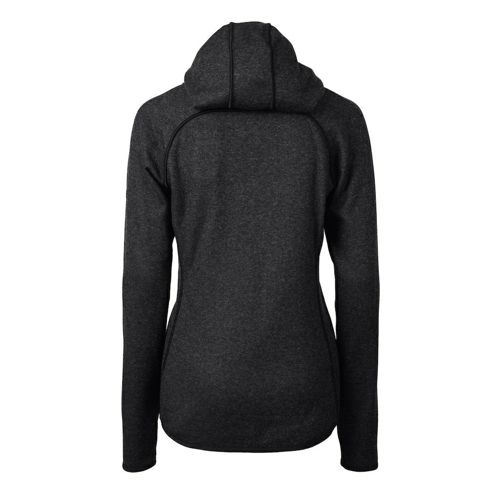 Philadelphia Eagles Cutter & Buck Women's Gridiron Classics Logo Mainsail Sweater-Knit Full-Zip Hoodie Heather Charcoal
