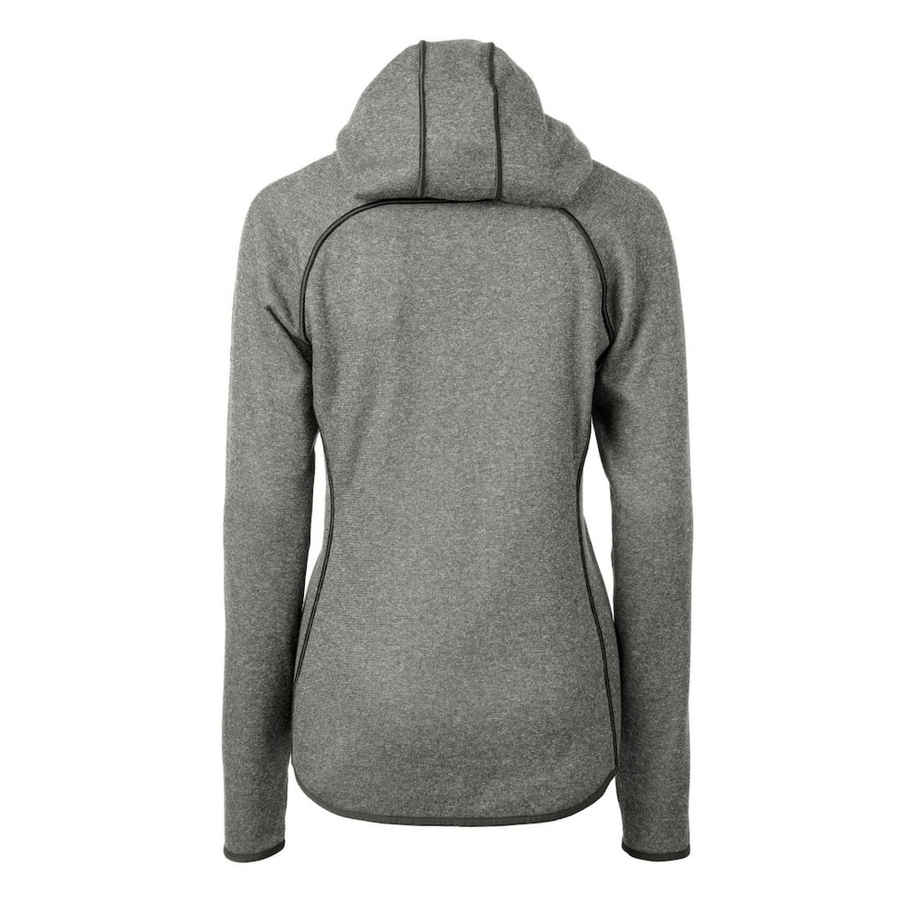 Philadelphia Eagles Cutter & Buck Women's Gridiron Classics Logo Mainsail Sweater-Knit Full-Zip Hoodie Heather Gray