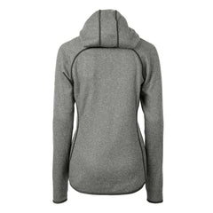 Philadelphia Eagles Cutter & Buck Women's Gridiron Classics Logo Mainsail Sweater-Knit Full-Zip Hoodie Heather Gray