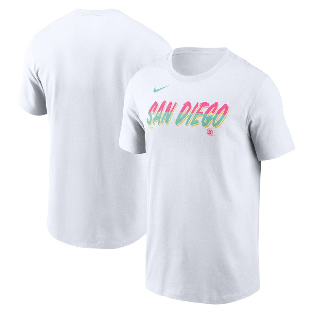 San Diego Padres Nike City Connect Wordmark T-Shirt - White T-shirts