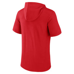 Los Angeles Angels Fanatics Iconic Rebel Short Sleeve Hooded Top - Red Tops