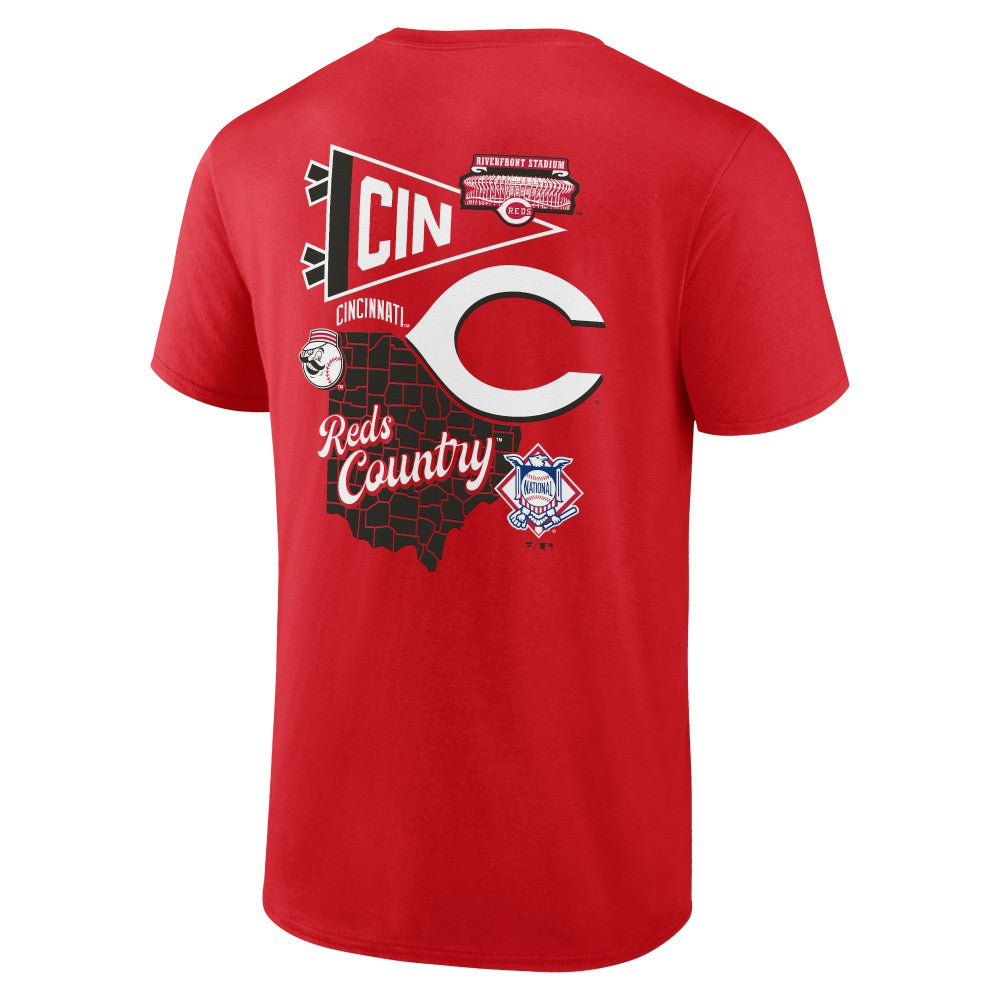 Cincinnati Reds Fanatics Split Zone T-Shirt - Red T-shirts
