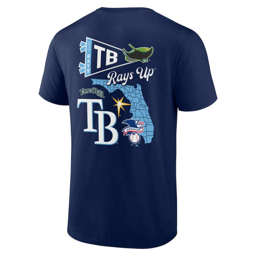 Tampa Bay Rays Fanatics Split Zone T-Shirt - Navy T-shirts