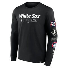 Chicago White Sox Fanatics Strike the Goal Long Sleeve T-Shirt - Black T-shirts