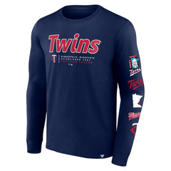 Minnesota Twins Fanatics Strike the Goal Long Sleeve T-Shirt - Navy T-shirts